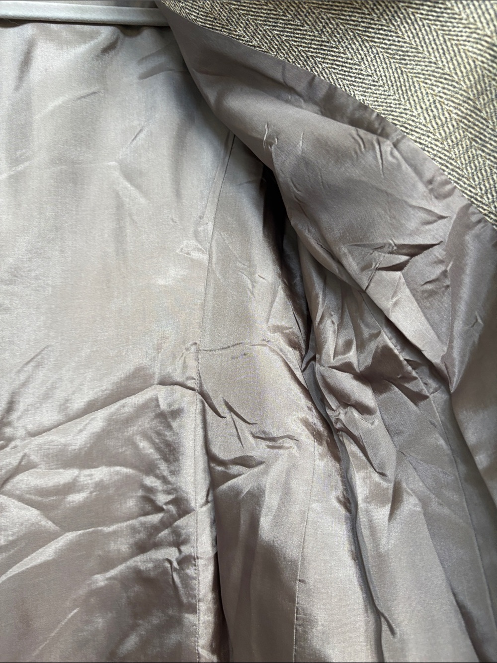 Rena Rowan Women's Taupe Herringbone Blazer Jacket - Picture 7 of 14